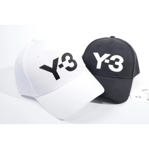 Y3 大標字母 logo 硬頂 彎檐帽 棒球帽子 鴨舌帽 男女 黑色 白色男女情侶款帽子