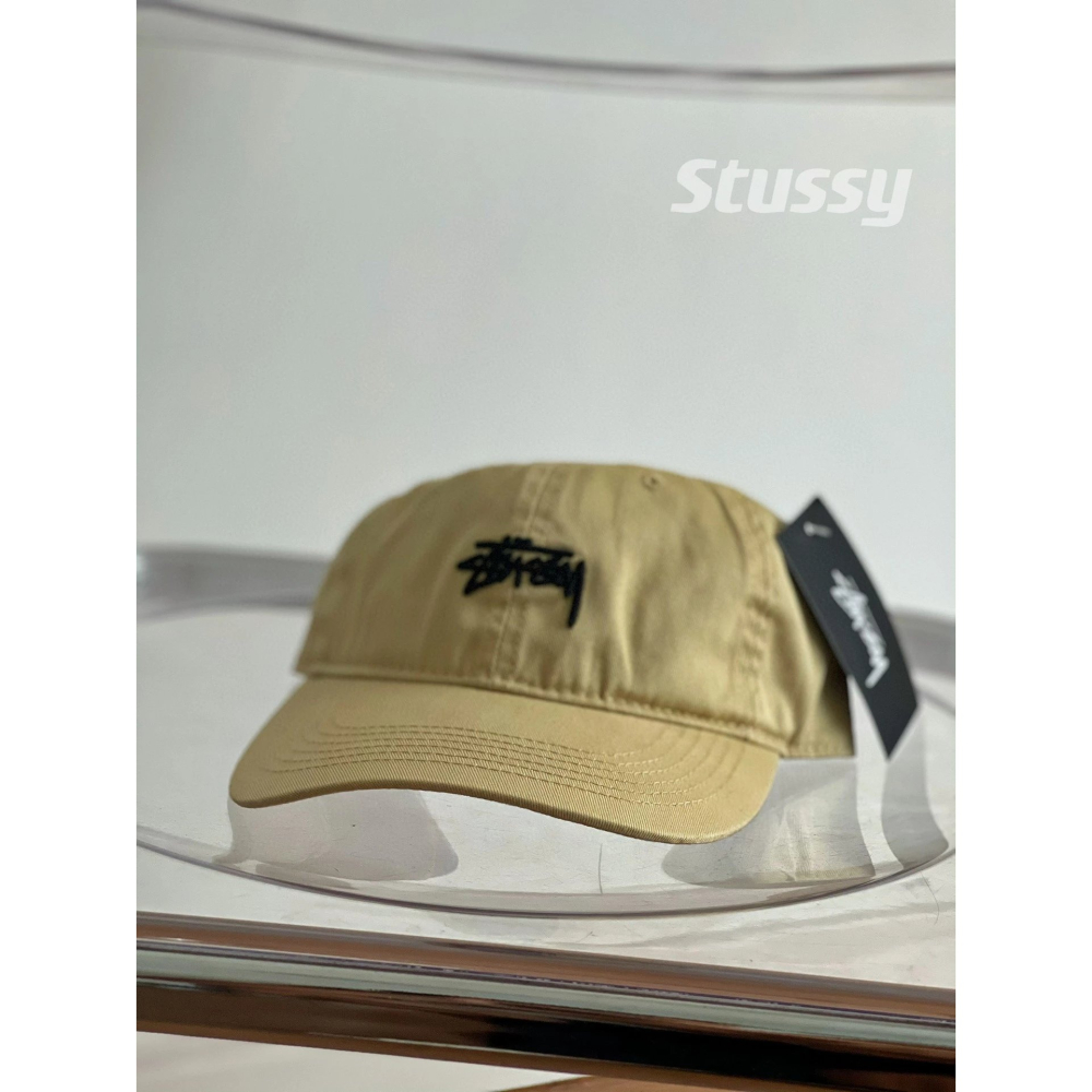 Stussy字母刺繡logo棉質彎檐帽棒球帽鴨舌帽子潮牌男女情侶款帽子時尚