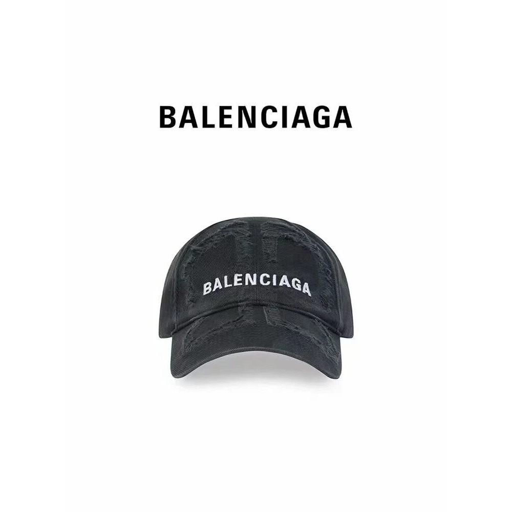 Balenciaga巴黎世家春夏季新款棒球帽鴨舌帽遮陽帽 雙B男女通用新品帽子純棉透氣四季魔術貼可調節-細節圖3