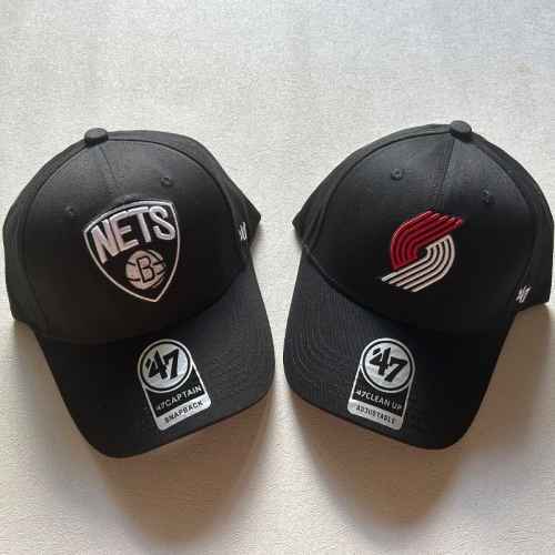 47brand戶外登山鴨舌帽NBA籃網隊開拓者籃球帽子時尚潮流棒球帽運動帽子