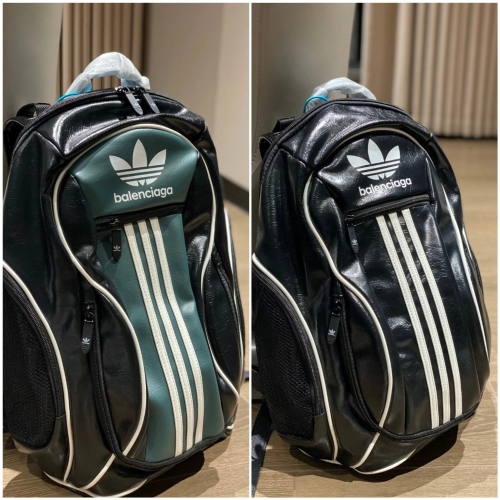 聯名款BALENCIAGA x Adidas雙肩包 阿迪達斯背包 男生包包 女生後背包 大容量防水旅行包 巴黎世家背包