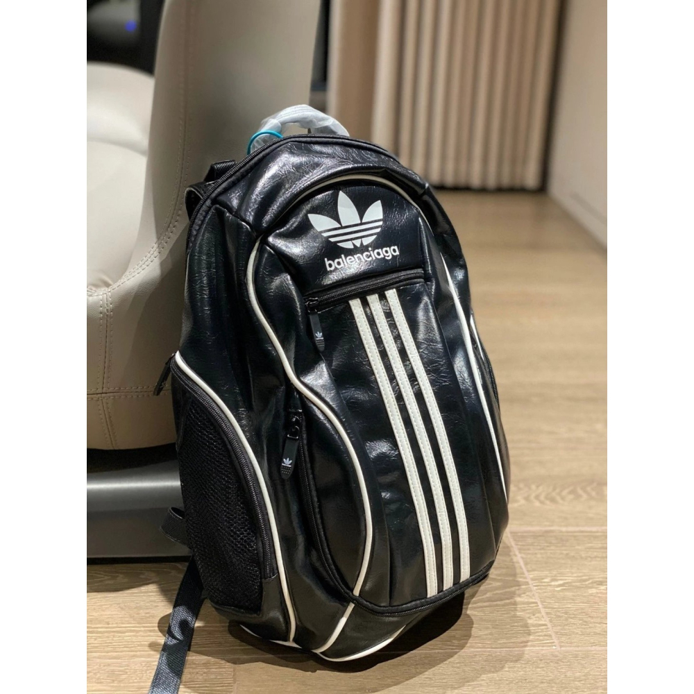 聯名款BALENCIAGA x Adidas雙肩包 阿迪達斯背包 男生包包 女生後背包 大容量防水旅行包 巴黎世家背包-細節圖5