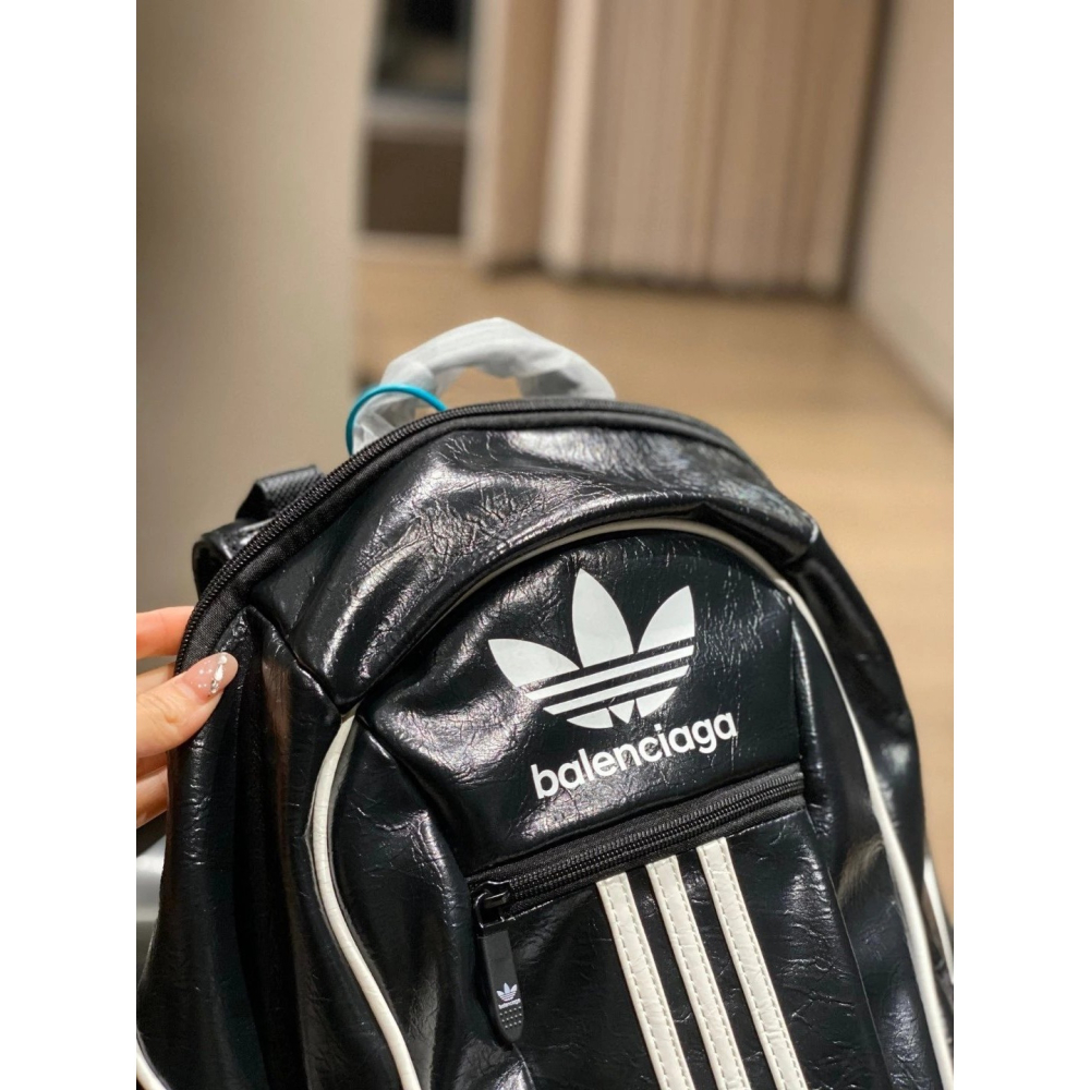 聯名款BALENCIAGA x Adidas雙肩包 阿迪達斯背包 男生包包 女生後背包 大容量防水旅行包 巴黎世家背包-細節圖10