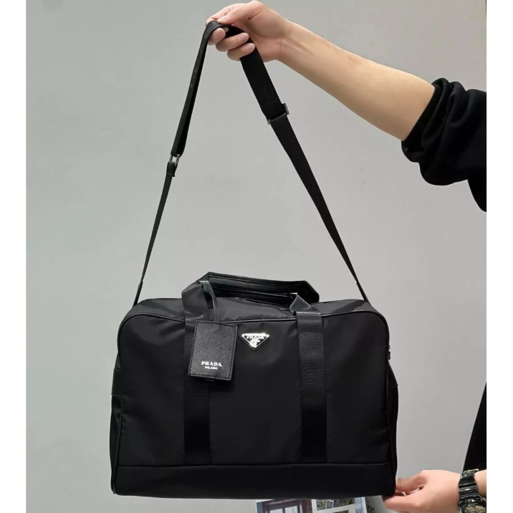 男女款行李袋 PRADA包包 超大容量旅行包 運動包 訓練健身包 普拉達斜背包 單肩包 側背包 商務出差背包 手提袋 多-細節圖2