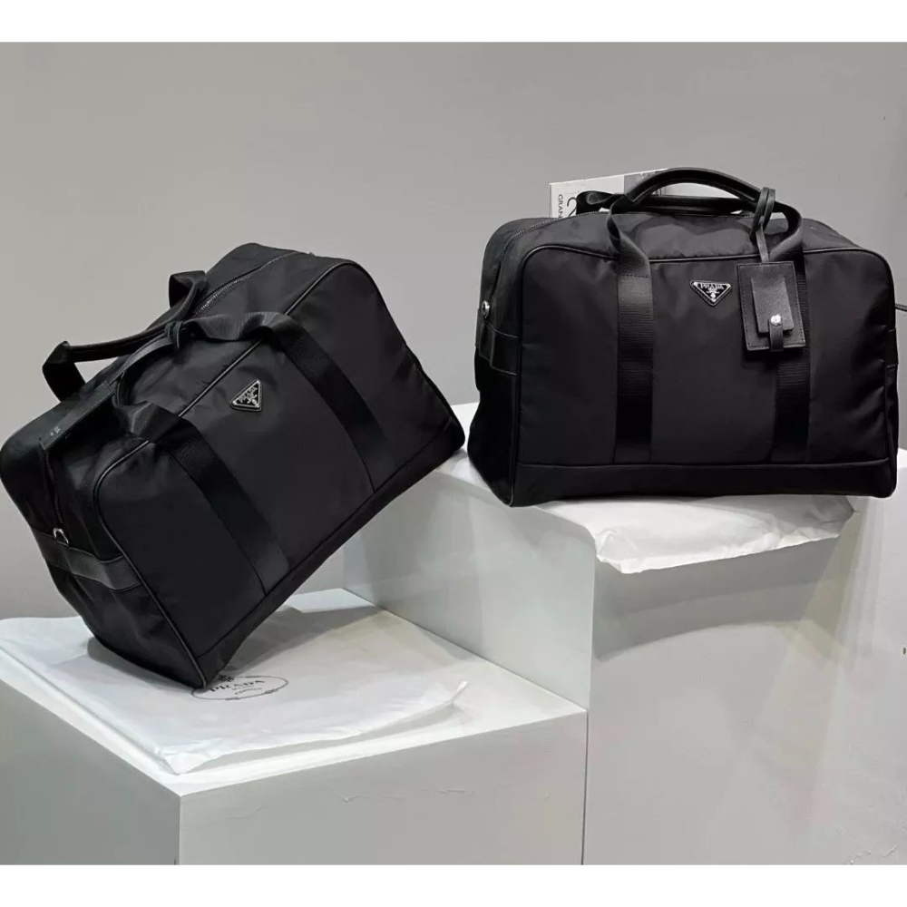 男女款行李袋 PRADA包包 超大容量旅行包 運動包 訓練健身包 普拉達斜背包 單肩包 側背包 商務出差背包 手提袋 多-細節圖4