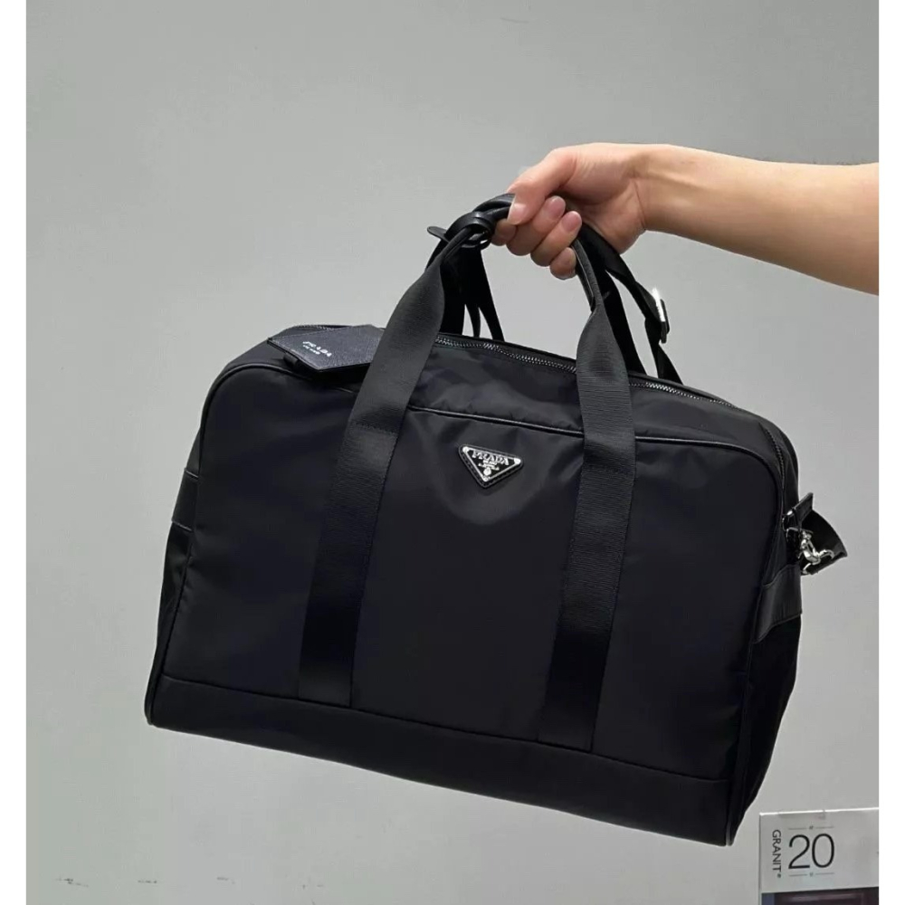 男女款行李袋 PRADA包包 超大容量旅行包 運動包 訓練健身包 普拉達斜背包 單肩包 側背包 商務出差背包 手提袋 多-細節圖9