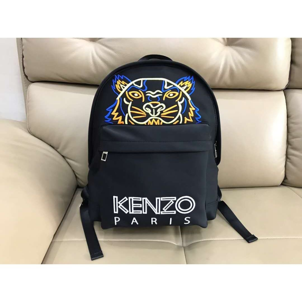 KENZO雙肩包 虎頭刺繡雙肩背包 男女通用款後背包 防水大容量背包 尼龍情侶背包 學生書包 休閒運動背包 出差旅行背包-細節圖7