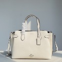 蔻馳Coach包包 新品CH195 Coach HANNA系列托特包 CARRYALL女生包包 白色皮質包包 女生斜背包-規格圖8