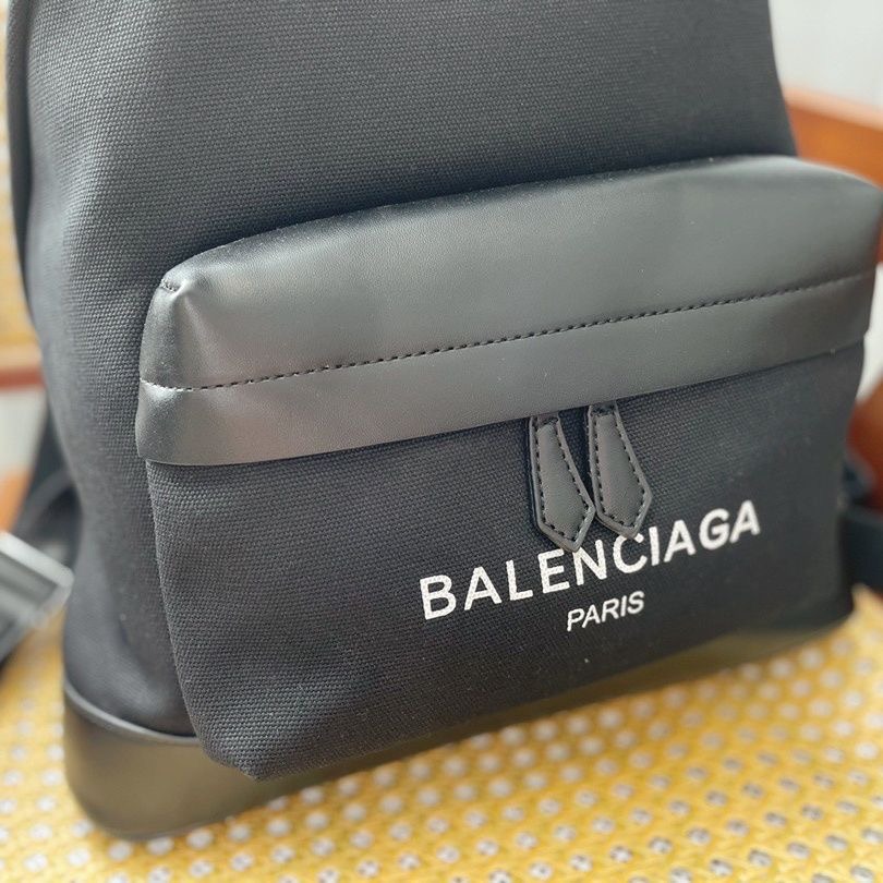 Balenciag背包 巴黎世家雙肩包 男女通用款後背包 帆布包包 男生雙肩包 大容量電腦包 學生書包 多隔層筆電背包-細節圖8