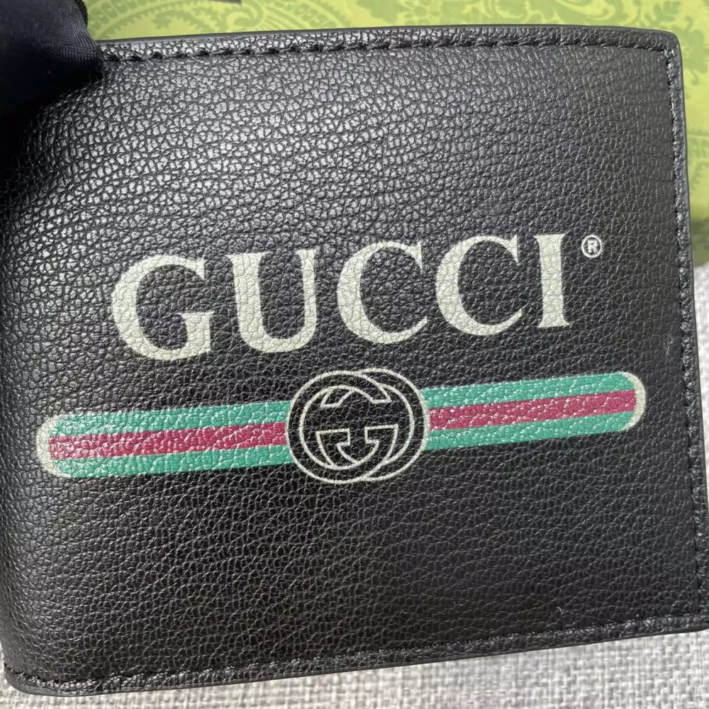 GUCCI皮夾 古馳錢夾 男女通用皮夾 短夾 對折皮夾 零錢袋 信用卡卡包 多卡位錢夾 雙G拉鏈錢包 手拿包 Matel-細節圖4