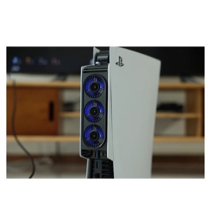 【梓萌電玩】免運 現貨 PS5 slim 散熱燈光風扇 主機 散熱風扇 自動變速 良值 自動變速風扇(slim主機用)-細節圖6