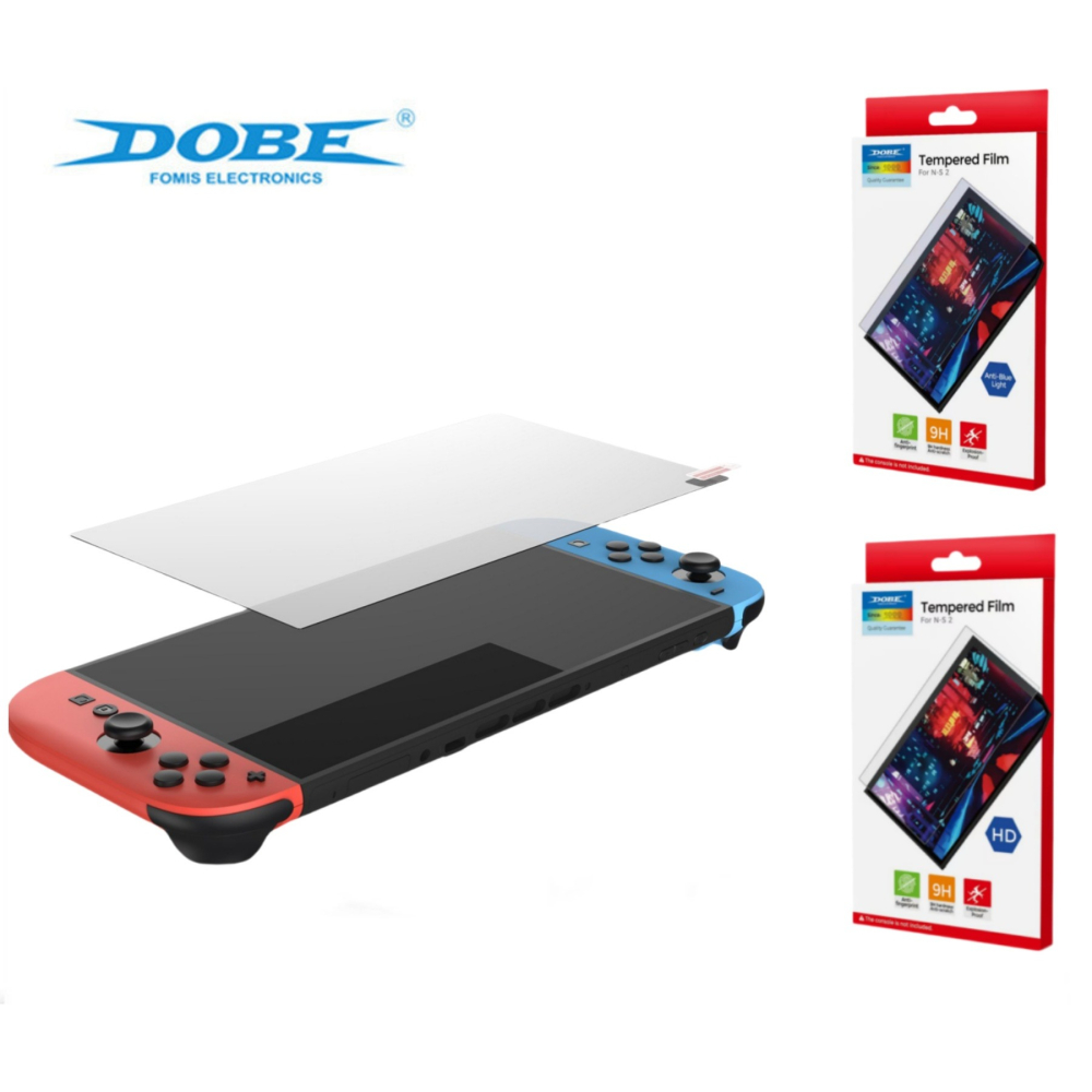 【梓萌電玩】DOBE NS2 HD主機鋼化膜 透明玻璃貼(高清版）9H  螢幕保護貼主機保護膜 TNS-3166 單片裝-細節圖2