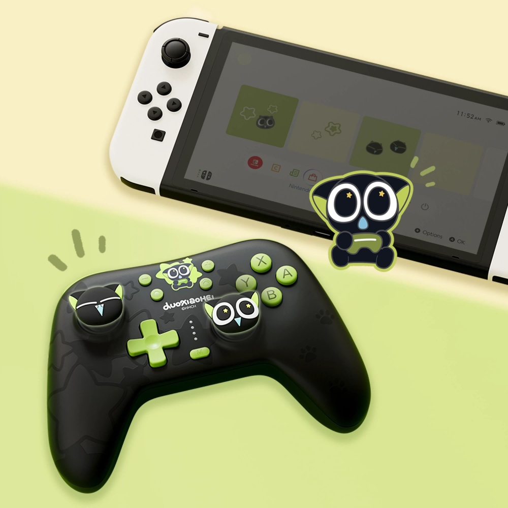 極想 Switch  NS2 一鍵喚醒 聯名 羅小黑 無線藍芽 PC 遊戲手把  無線 巨集手把-細節圖11