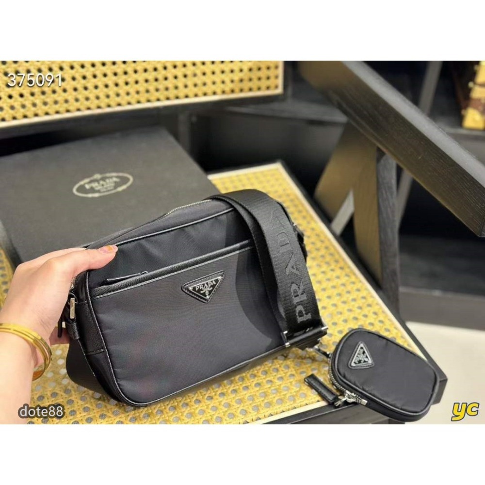 普拉達Prada三角標相機包斜挎包男生背也很好看女生背超帥單肩包-細節圖2