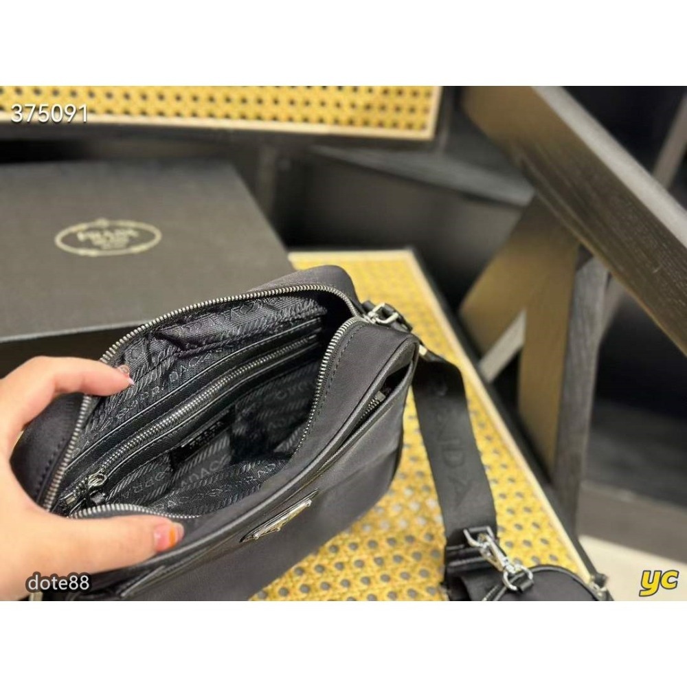 普拉達Prada三角標相機包斜挎包男生背也很好看女生背超帥單肩包-細節圖5