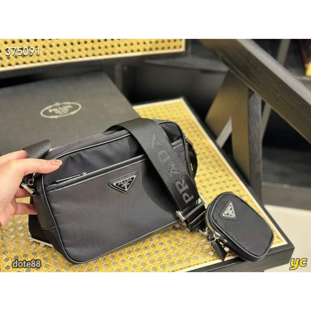 普拉達Prada三角標相機包斜挎包男生背也很好看女生背超帥單肩包-細節圖7