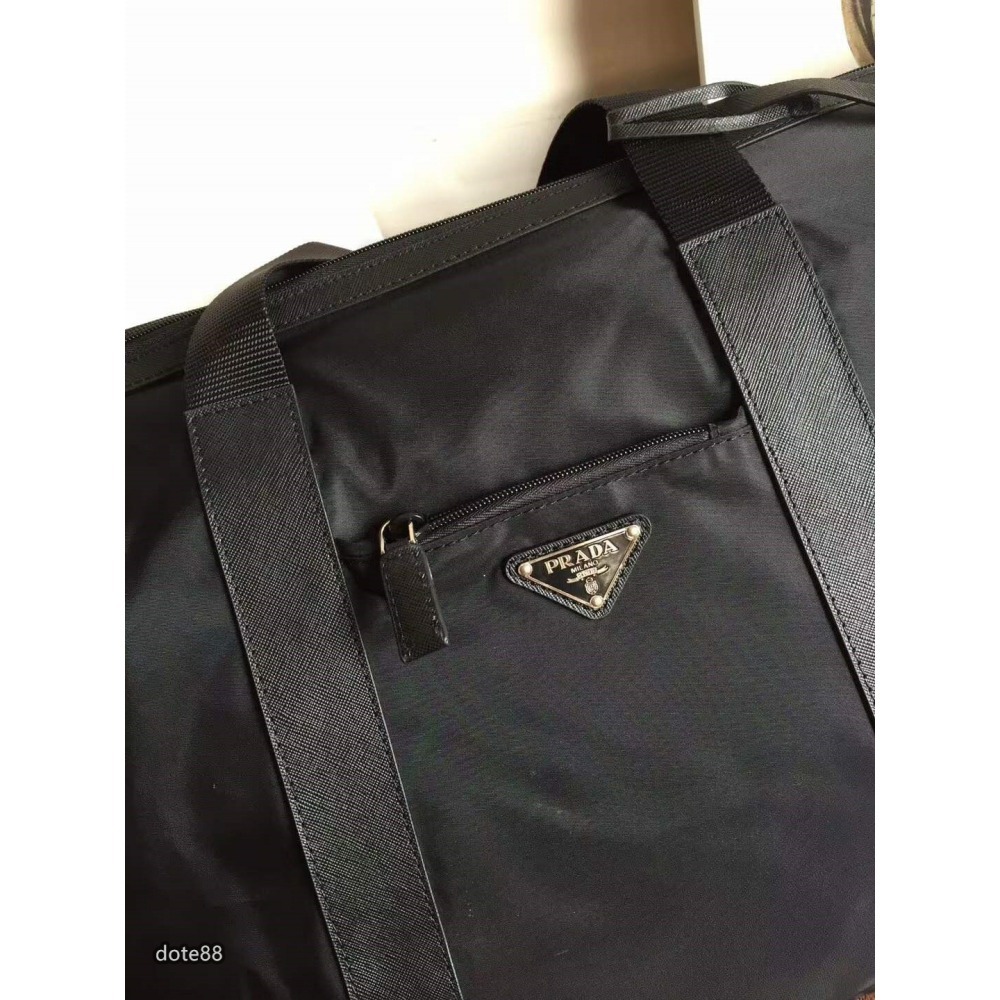 普拉達Prada三角標男女款旅行包進口面料細節做工精緻手提單肩斜挎-細節圖7