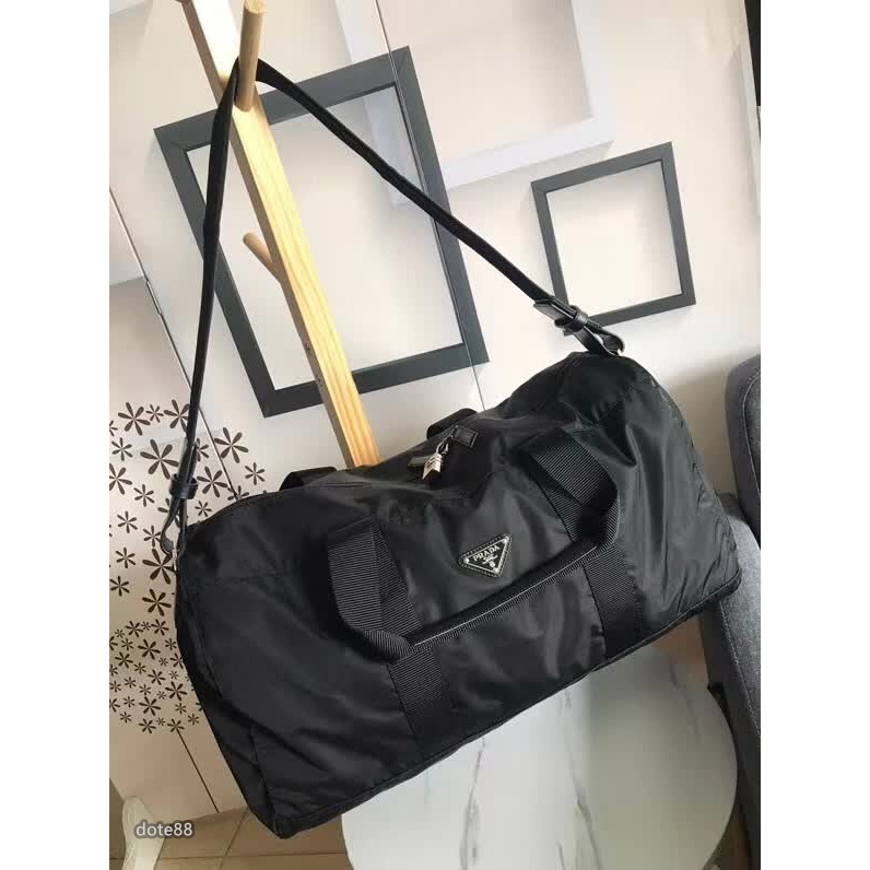 普拉達Prada三角標男女款旅行包進口面料細節做工精緻手提單肩斜挎空間容積比較大-細節圖2