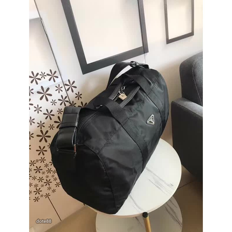 普拉達Prada三角標男女款旅行包進口面料細節做工精緻手提單肩斜挎空間容積比較大-細節圖4