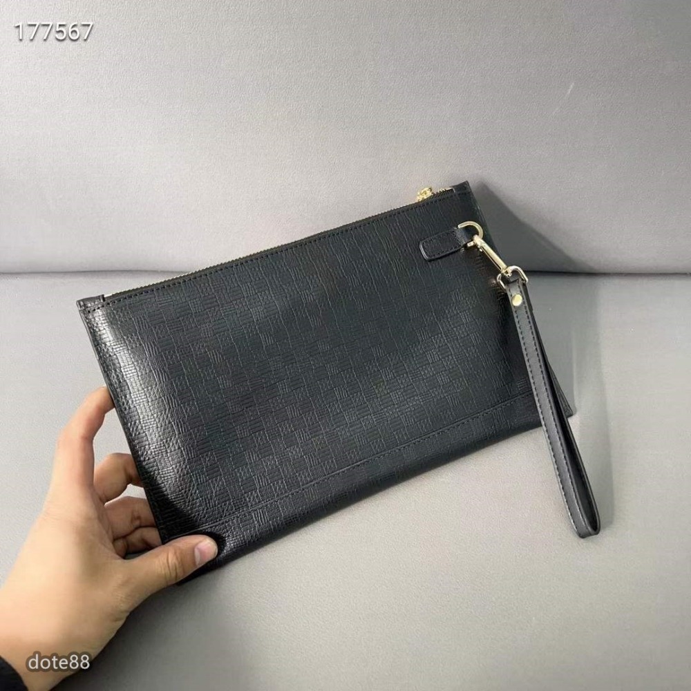 Burberry 巴寶莉男士摔紋牛皮手拿包夾包信封包 採用精湛鑲嵌細工經典百搭實物拍攝高品質生日節日禮物父親節禮物-細節圖3