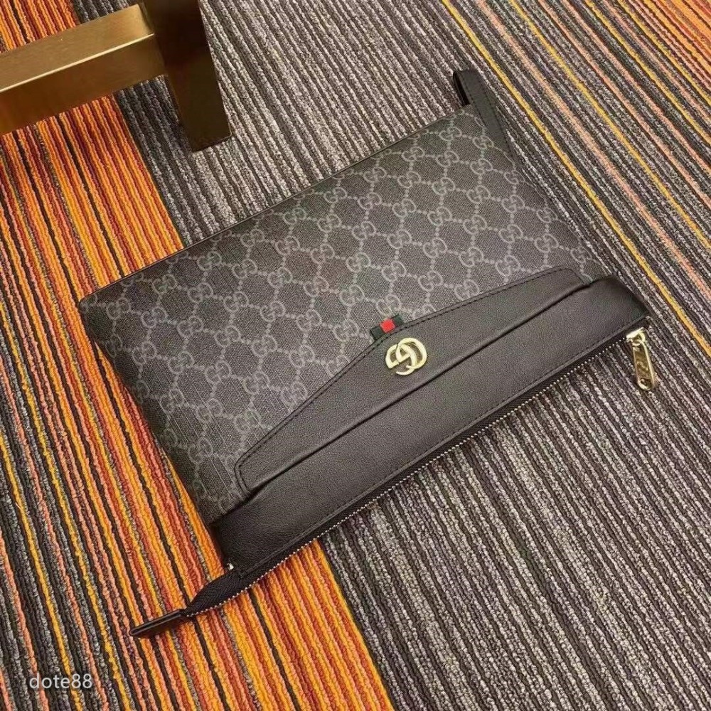 GUCCI古馳小牛花皮獨特風格製作超大容量空間設計百搭 簡約 時尚潮流行  奢華多隔層多卡位+暗格拉鍊-細節圖3