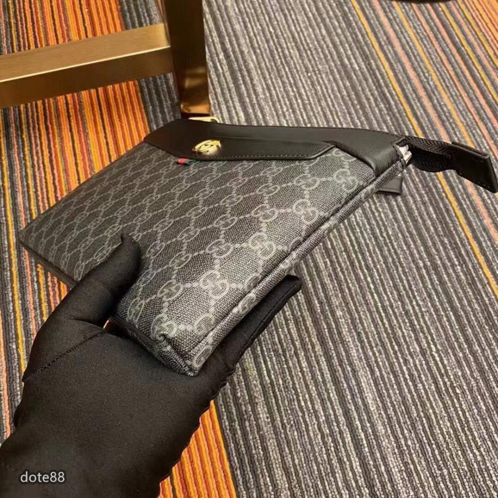 GUCCI古馳小牛花皮獨特風格製作超大容量空間設計百搭 簡約 時尚潮流行  奢華多隔層多卡位+暗格拉鍊-細節圖5