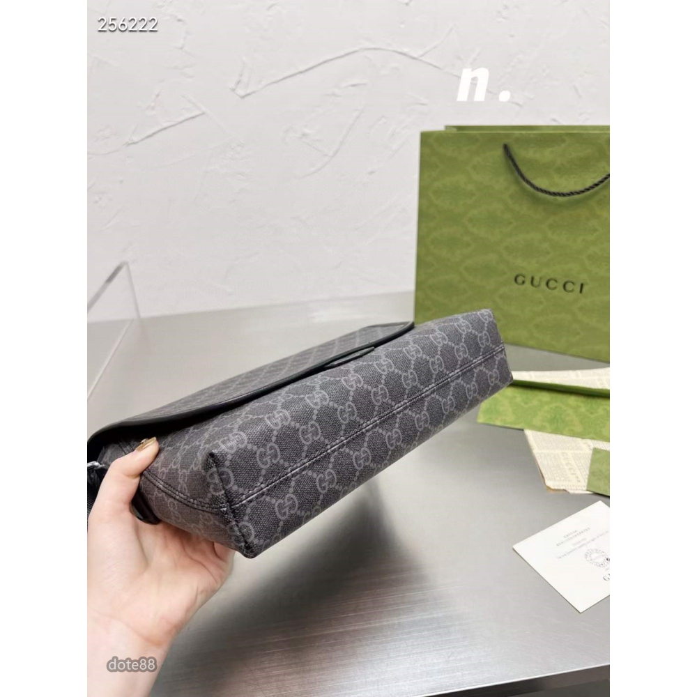 GUCCI古馳高端大氣新款斜挎男包公事包多功能大容量時尚潮流休閒男包進口pvc配頭層牛皮簡單休閒單肩包生日禮物百搭-細節圖6