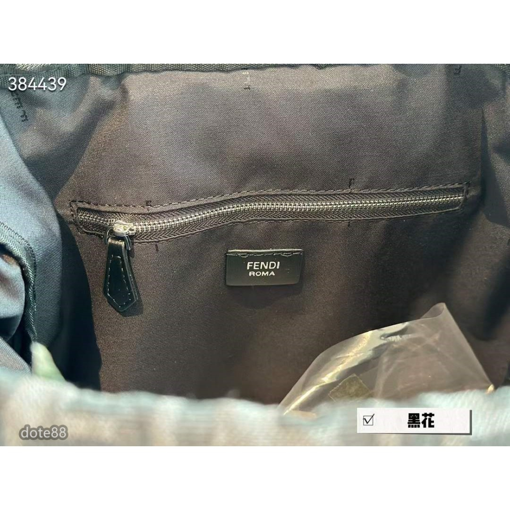 芬迪Fendi新配色雙肩包老花背包容量大超輕便時尚百搭休閒  逛街生日禮物大容量 裝手機充電寶 書包百搭簡約潮流-細節圖4