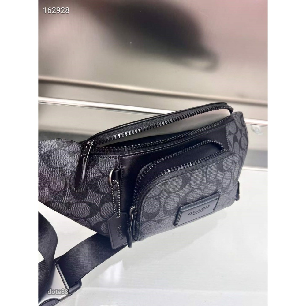 coach蔻馳男士胸包腰包斜挎包大容量皮革材質輕便出行出門必備百搭有型簡約時尚潮流休閒逛街生日禮物-細節圖2