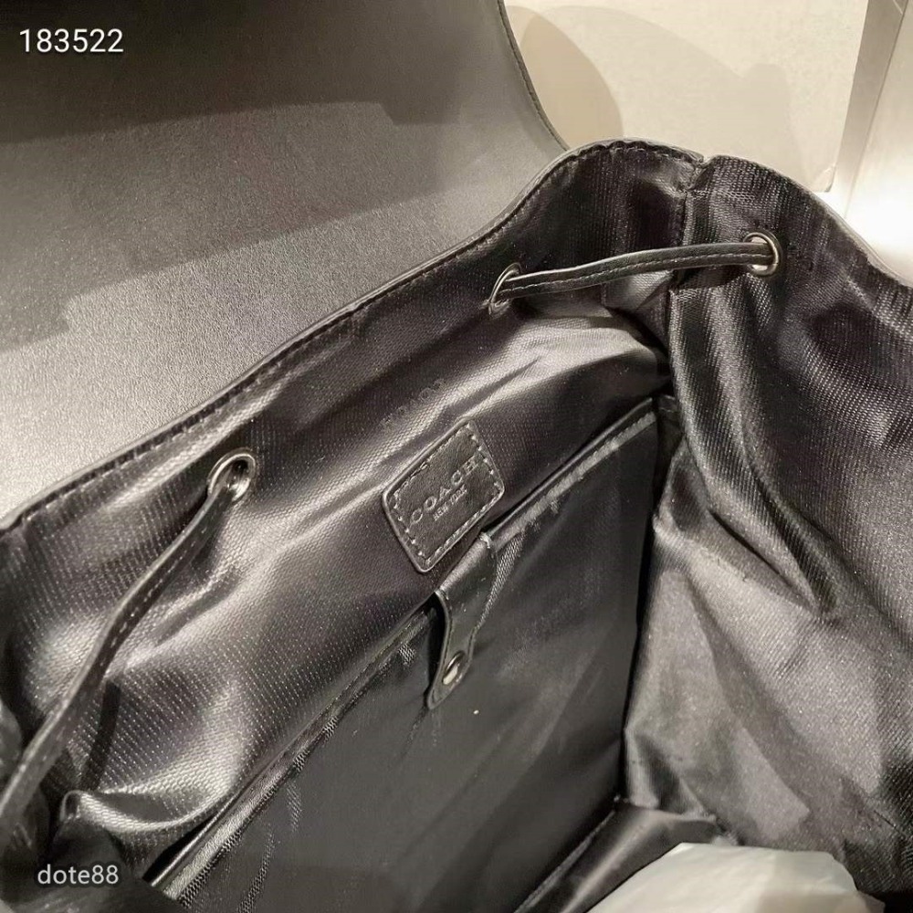 coach蔻馳男士老花帆布配皮雙肩包背包書包筆電包大容量順滑拉鍊輕便出行出門必備百搭有型簡約時尚潮流行休閒逛街生日禮物-細節圖4