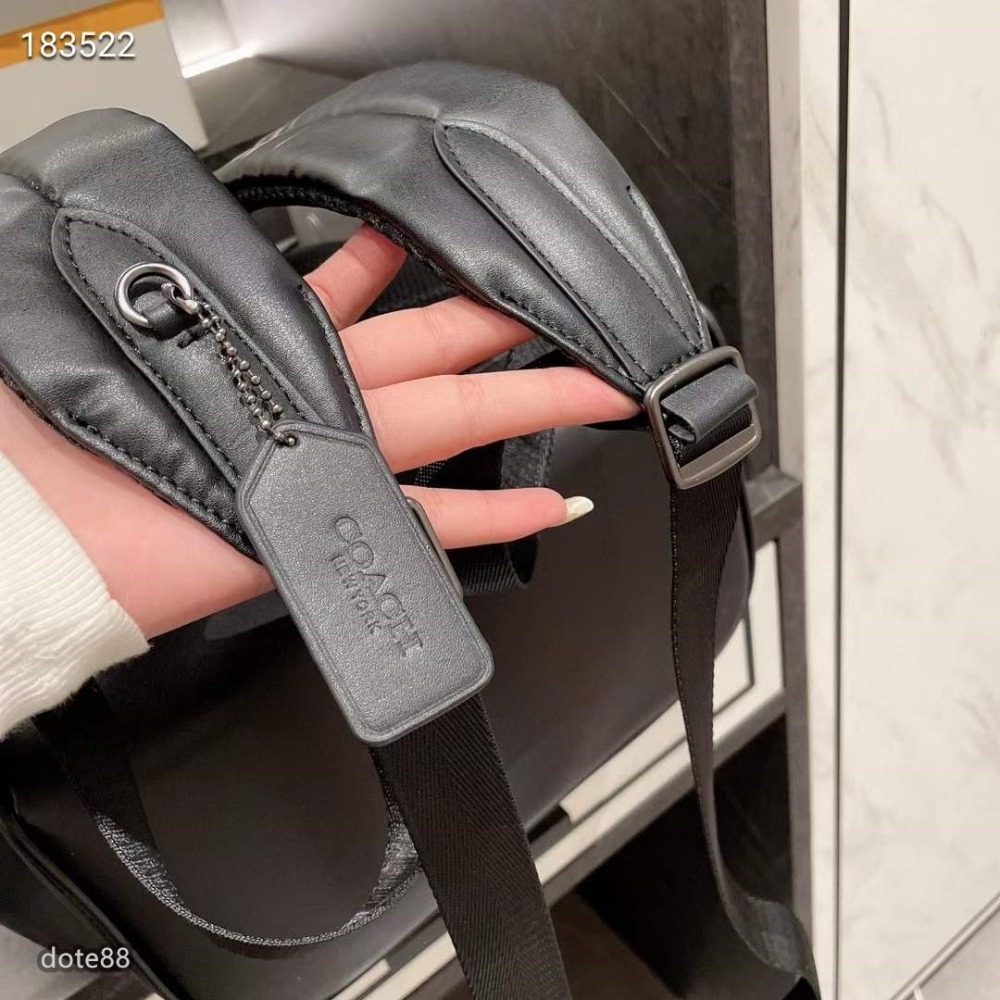 coach蔻馳男士老花帆布配皮雙肩包背包書包筆電包大容量順滑拉鍊輕便出行出門必備百搭有型簡約時尚潮流行休閒逛街生日禮物-細節圖7