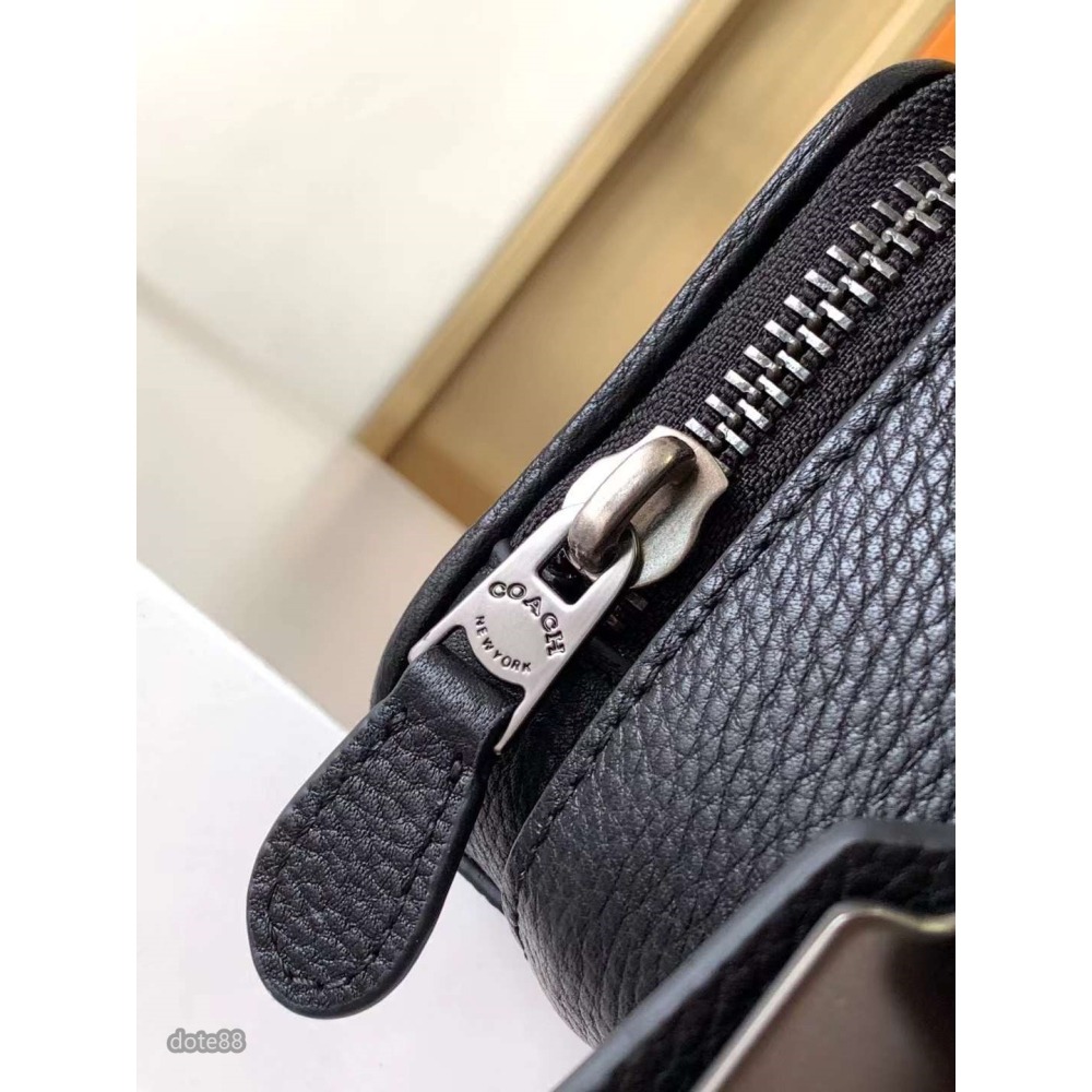 coach蔻馳棕色男士單肩包郵差包大容量輕便實用帶手機袋便捷扣開合出門必備百搭有型簡約時尚潮流行休閒逛街生日禮物情人節-細節圖5