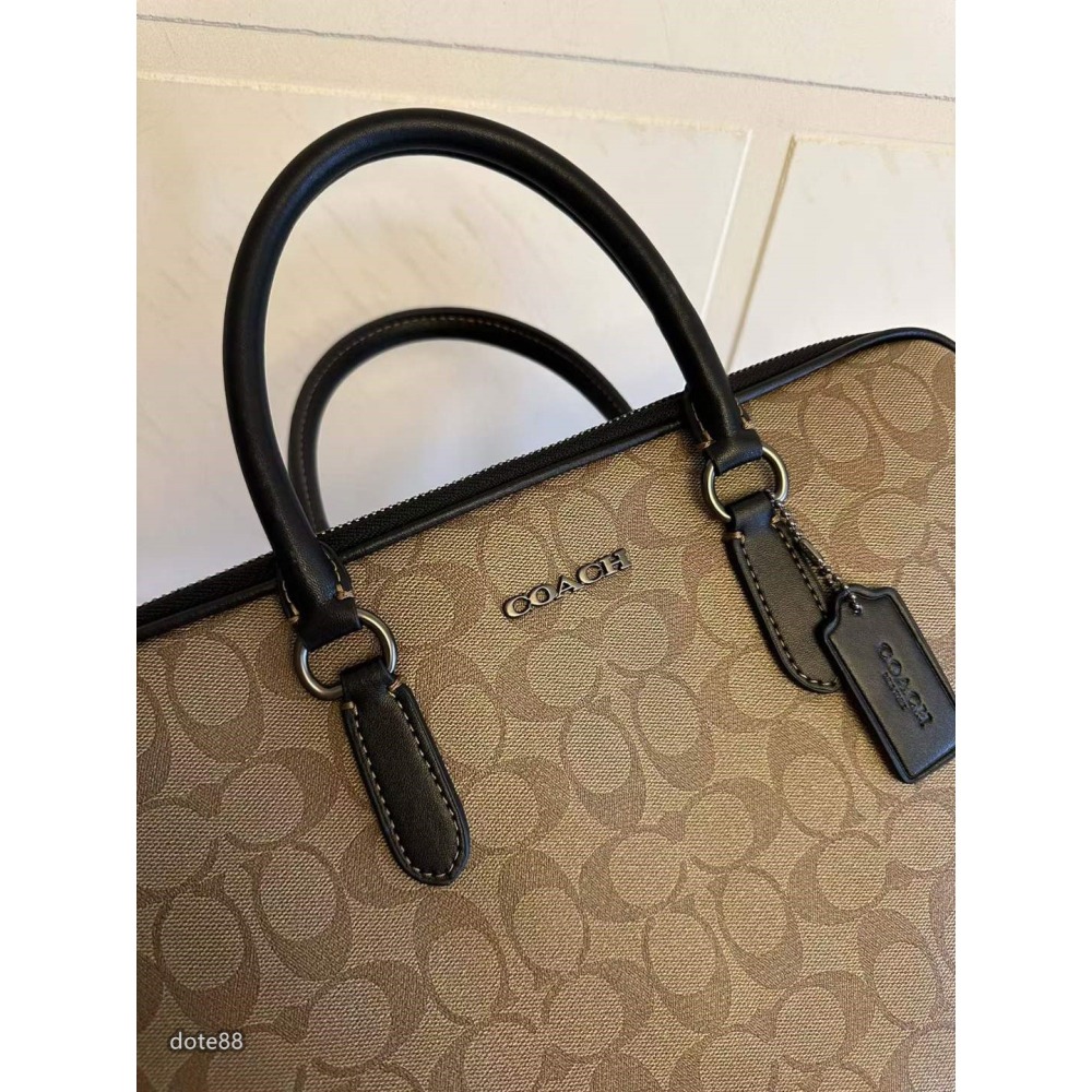 coach蔻馳男包公事包單肩包大容量可斜挎拉鍊袋多功能袋輕便實用出門必備百搭簡約時尚潮流行休閒逛街生日禮物情人節禮物-細節圖3