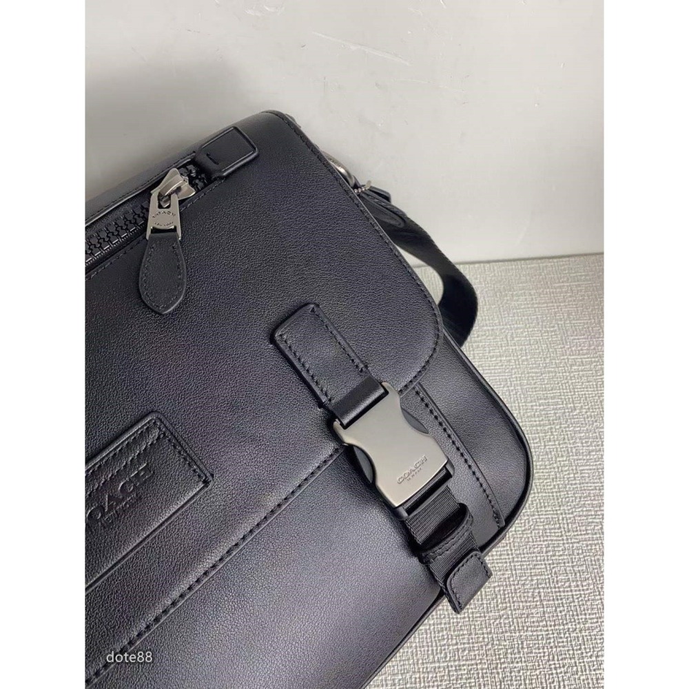 coach 蔻馳男包公事包大容量隔層可肩背斜挎可調節肩帶輕便實用出門必備百搭有型簡約時尚潮流休閒逛街生日禮物情人節禮物-細節圖5