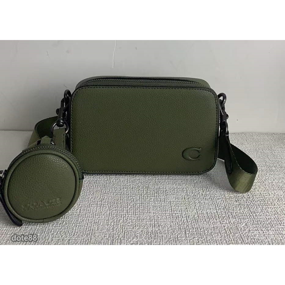 coach蔻馳男包斜挎相機包大容量耳機包多功能袋拉鍊開合輕便實用出門必備百搭簡約時尚潮流休閒逛街生日禮物情人節禮物-細節圖2