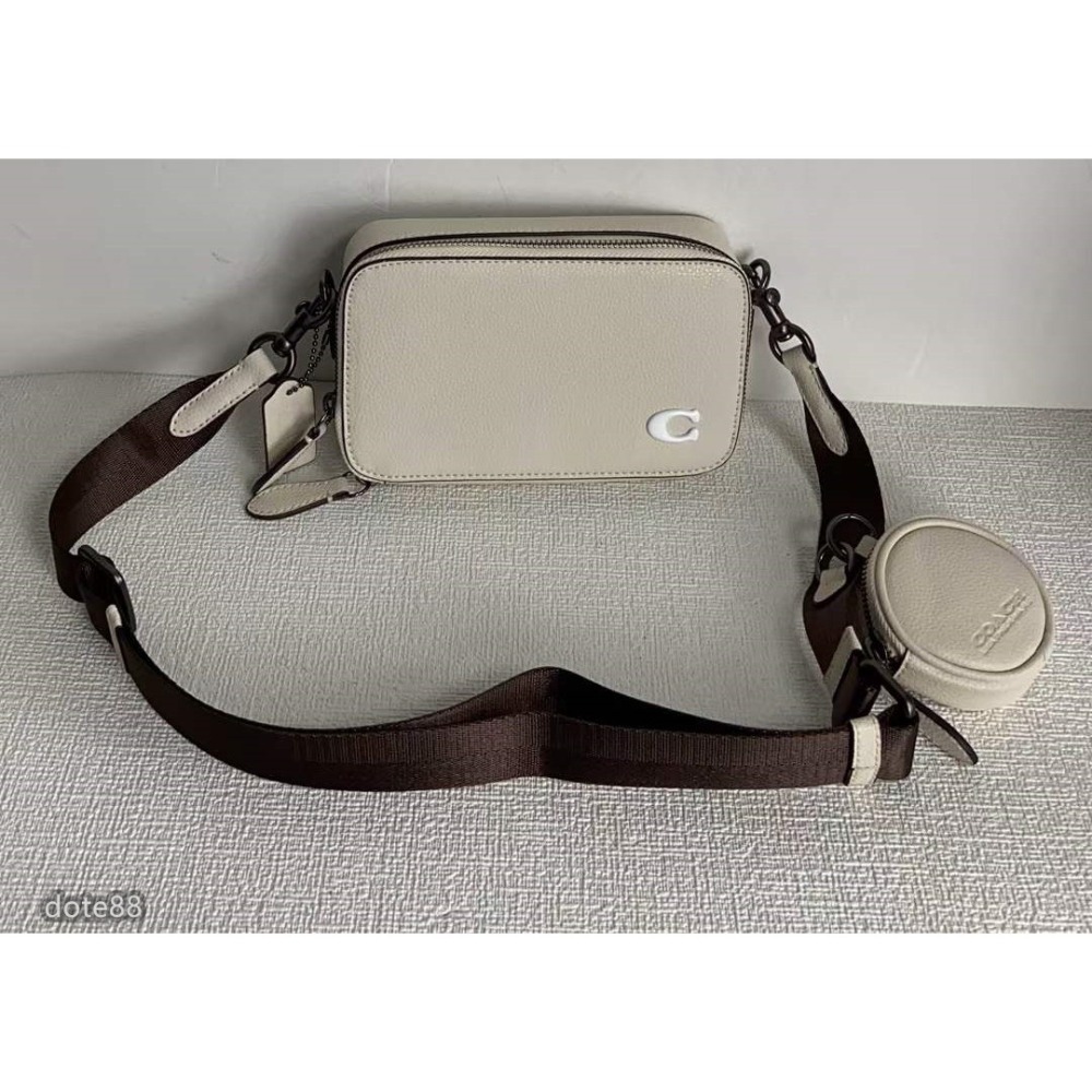 coach蔻馳男包斜挎相機包大容量耳機包多功能袋拉鍊開合輕便實用出門必備百搭簡約時尚潮流休閒逛街生日禮物情人節禮物-細節圖2