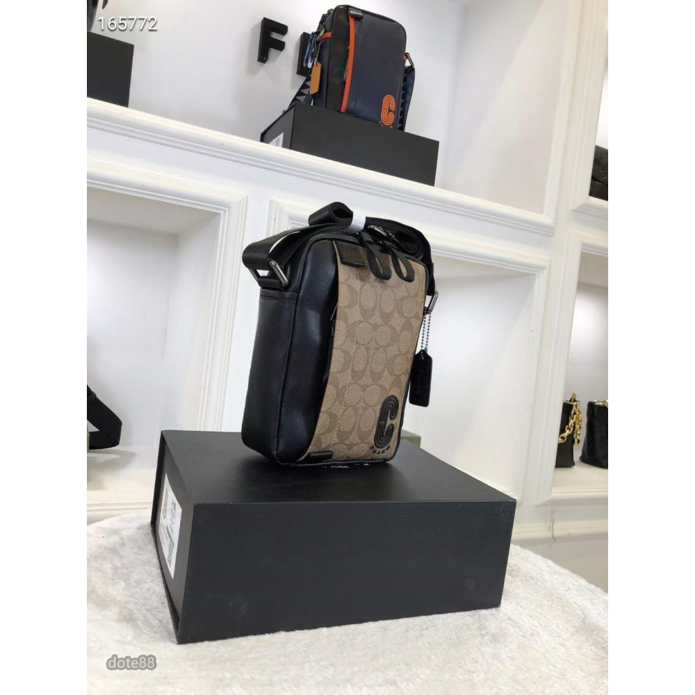 coach蔻馳單肩包斜跨包經典印花大容量夾層肩帶可調節輕便實用出門必備百搭有型簡約時尚潮流休閒逛街生日情人節禮物-細節圖2