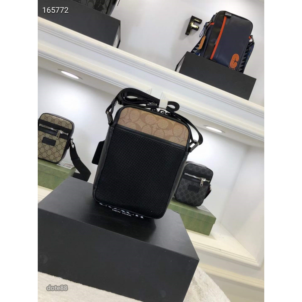 coach蔻馳單肩包斜跨包經典印花大容量夾層肩帶可調節輕便實用出門必備百搭有型簡約時尚潮流休閒逛街生日情人節禮物-細節圖4