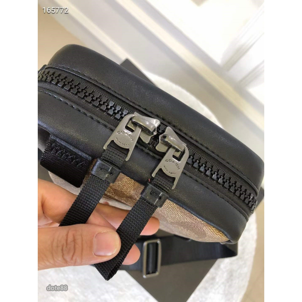 coach蔻馳單肩包斜跨包經典印花大容量夾層肩帶可調節輕便實用出門必備百搭有型簡約時尚潮流休閒逛街生日情人節禮物-細節圖8