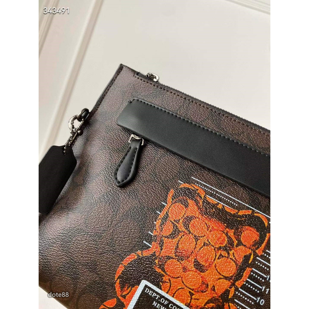 coach蔻馳專櫃新款手拿包大容量內部有夾層輕便實用出門必備百搭有型簡約時尚潮流行休閒逛街生日禮物情人節禮物-細節圖5