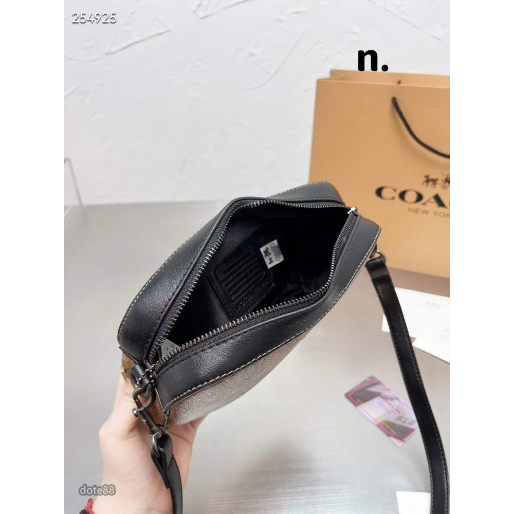 coach蔻馳男士相機包單肩包耐磨耐用簡便實用大容量有夾層輕便實用出門必備百搭有型簡約時尚潮流行休閒逛街生日情人節禮物-細節圖9