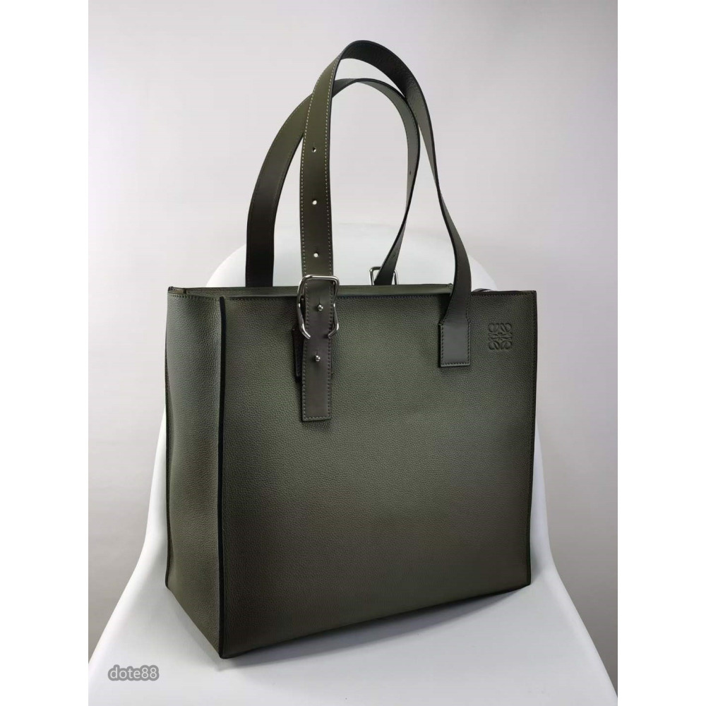 Loewe Buckle Tote折疊頂瓣關閉與雙扣緊固簡約可調節肩帶耐磨耐用簡便實用經典印花大容量內部有夾層輕便實-細節圖2