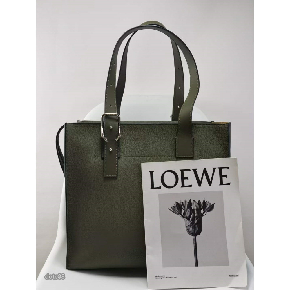 Loewe Buckle Tote折疊頂瓣關閉與雙扣緊固簡約可調節肩帶耐磨耐用簡便實用經典印花大容量內部有夾層輕便實-細節圖3