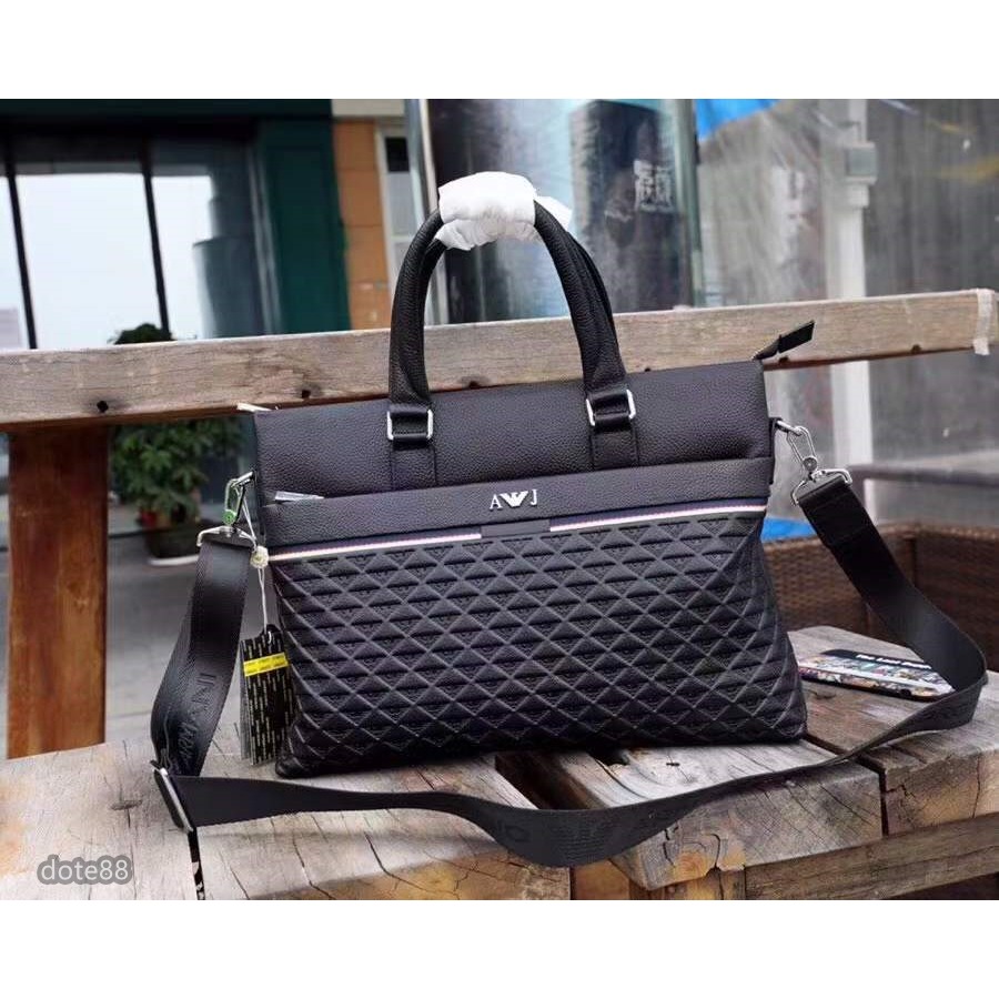 【Armani 阿瑪尼】公文包公事包手提包簡約大氣耐磨耐用簡便實用大容量內部出門必備簡約時尚休閒生日情人節父親節禮物-細節圖3