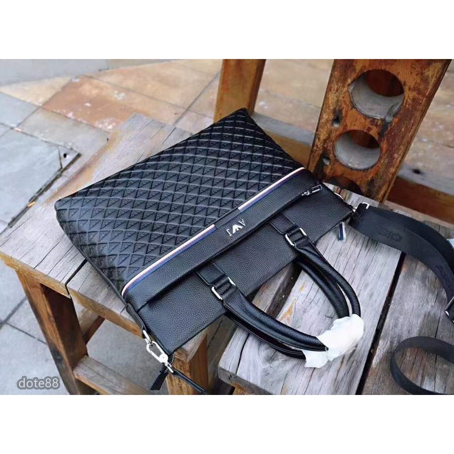 【Armani 阿瑪尼】公文包公事包手提包簡約大氣耐磨耐用簡便實用大容量內部出門必備簡約時尚休閒生日情人節父親節禮物-細節圖4