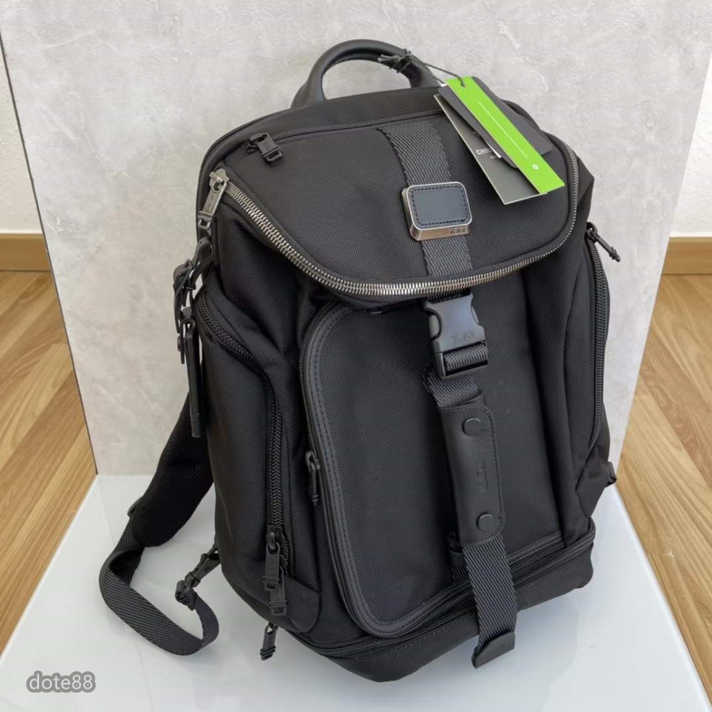 【Tumi】途米商務休閒男士雙肩包背包可雙肩手提旅行袋彈道尼龍面料大容量多功能多隔層設計多功能簡便實用出門必備簡約時尚-細節圖3