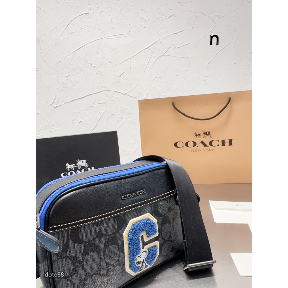 【coach】蔻馳男士單肩包相機包經典印花大LOOG新配色青春氣息大容量生日禮物出門必備百搭有型簡約時尚潮流休閒逛街-細節圖2