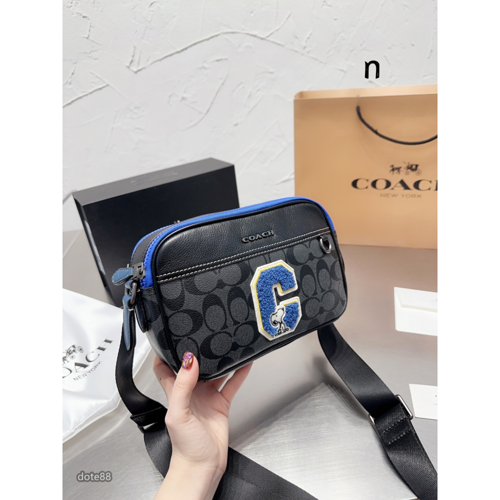 【coach】蔻馳男士單肩包相機包經典印花大LOOG新配色青春氣息大容量生日禮物出門必備百搭有型簡約時尚潮流休閒逛街-細節圖8