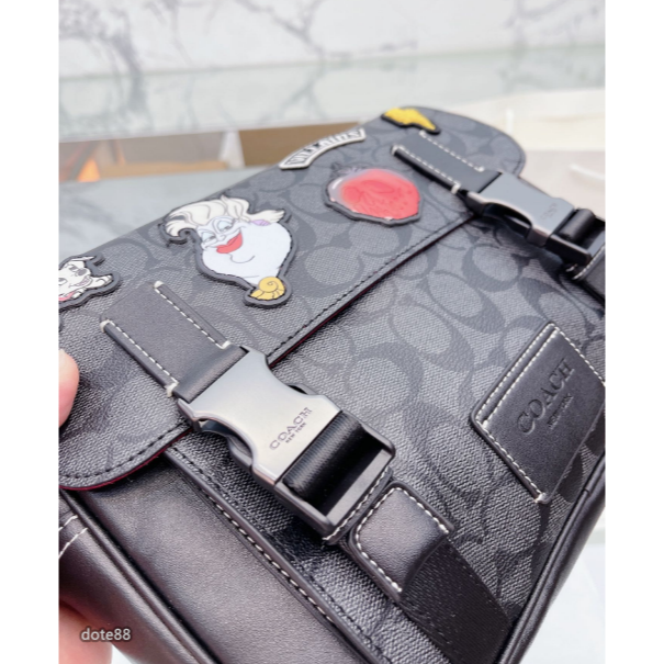 【coach】蔻馳男士女士單肩包郵差包斜挎包手機包經典印花大容量輕便實用出門必備送男友女友禮物百搭有型簡約時尚潮流休閒-細節圖2