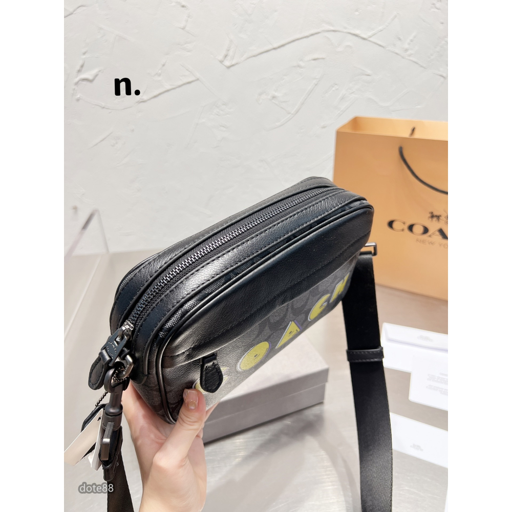 【coach】蔻馳男士女士單肩包相機包手機包錢包大loog印花大容量輕便實用出門必備送男友女友生日禮物百搭有型簡約時尚-細節圖4